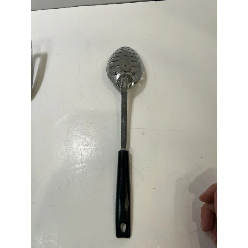 Vintage Ekco Kitchen Utensils 2 Spatula Slotted Spoon Set Of 3 Long Handled